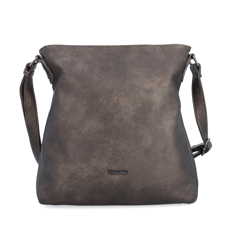 Crossbody kabelka s přehledným vnitřkem Tangerin materiál syntetická kůže zapínání na zip barva šedá velikost střední 8051 ANT Zepředu
