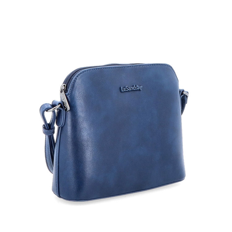 Malá minimalistická crossbody kabelka Le Sands materiál syntetická kůže zapínání na zip barva modrá velikost malá 7712 TM