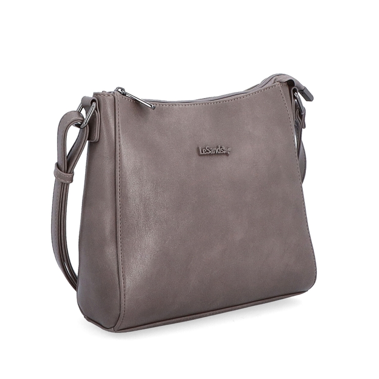 Minimalistická crossbody kabelka do města Le Sands materiál syntetická kůže zapínání na zip barva taupe velikost malá 7706 T