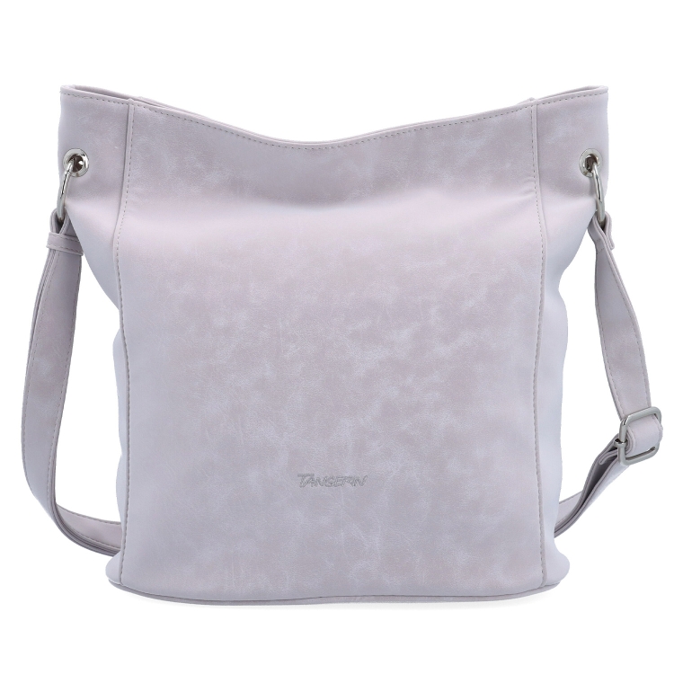 Městská crossbody kabelka s hebkým povrchem a děleným vnitřkem Tangerin materiál syntetická kůže zapínání na zip barva růžová velikost střední 7015 LI Zepředu