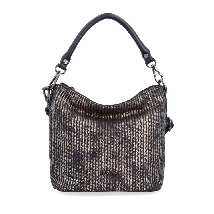 Stylová crossbody kabelka s originálním vzorem Carmelo materiál syntetická kůže zapínání na zip barva metalická velikost malá 4380 BR Zepředu