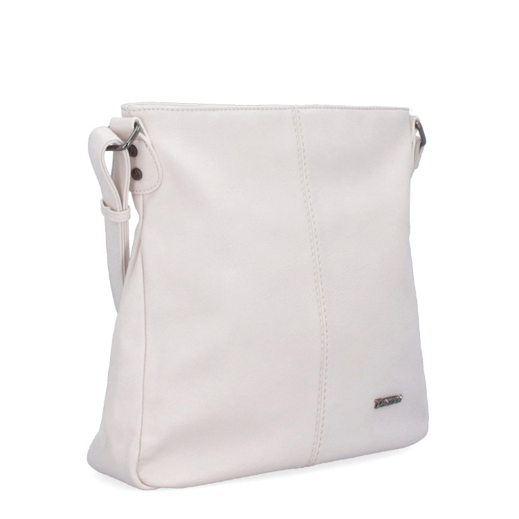 Crossbody kabelka s jednoduchým prošíváním Tangerin materiál syntetická kůže zapínání na zip barva béžová velikost střední 8003 K