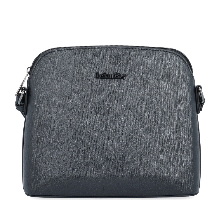 Elegantní crossbody kabelka s čistým designem LeSands materiál syntetická kůže zapínání na zip barva černá velikost malá 4607 C Zepředu