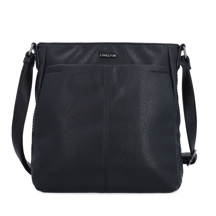Crossbody kabelka s nastavitelným popruhem Tangerin materiál syntetická kůže zapínání na zip barva černá velikost střední 8049 C Zepředu