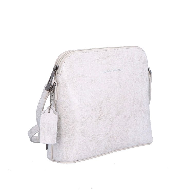 Elegantní kožená crossbody k šatům i saku Noelia Bolger materiál kůže zapínání na zip barva bílá velikost malá NB 0078 OW