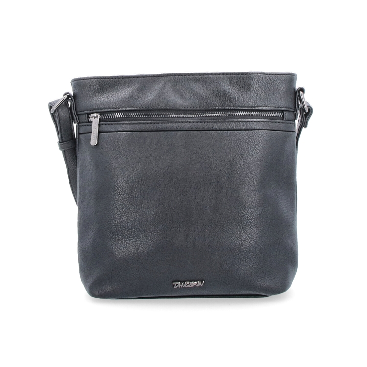 Menší crossbody kabelka Tangerin materiál syntetická kůže zapínání na zip barva černá velikost střední 8022 C Zepředu