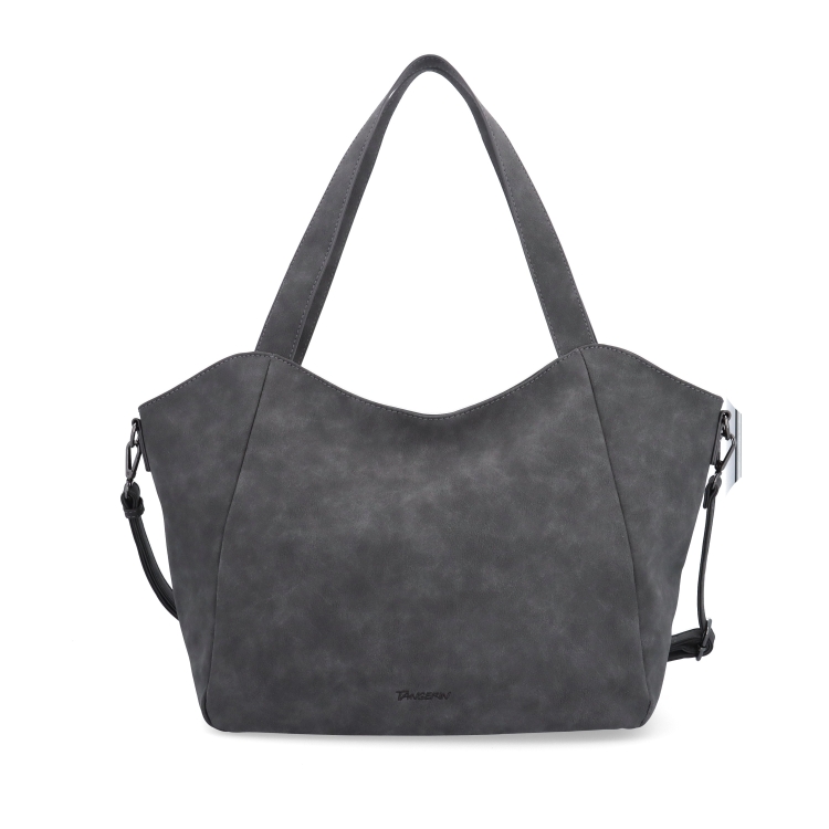 Velká kabelka na rameno s crossbody popruhem Tangerin materiál syntetická kůže zapínání na zip barva šedá velikost velká 1120 ANT Zepředu