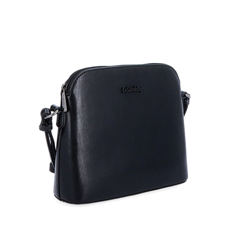 Malá minimalistická crossbody kabelka Le Sands materiál syntetická kůže zapínání na zip barva černá velikost malá 7712 C
