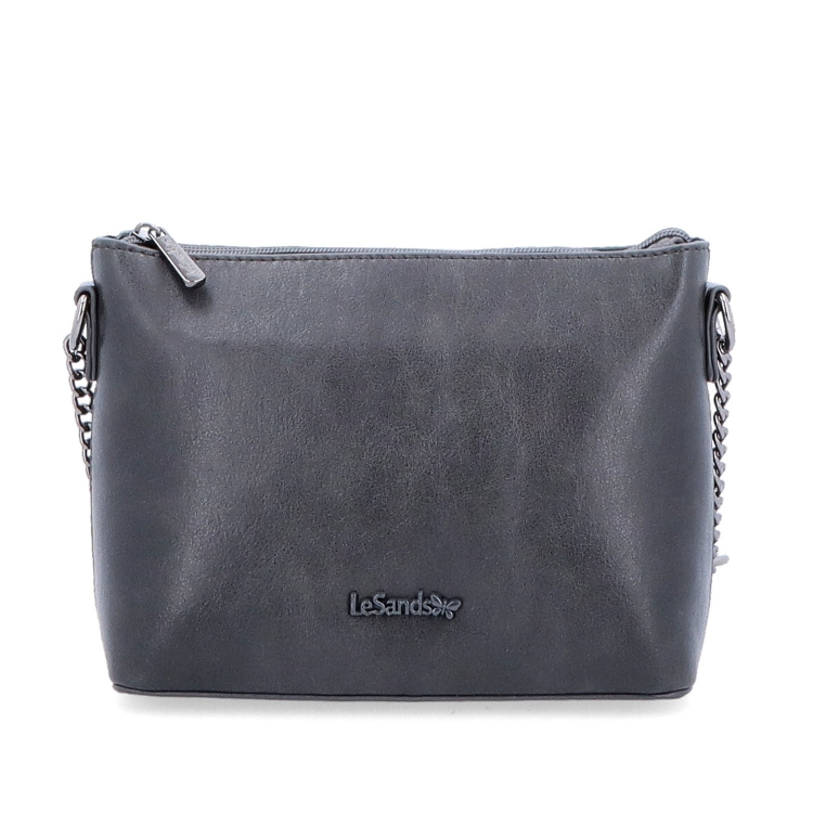 Společenská crossbody kabelka s řetízkem Le Sands materiál syntetická kůže zapínání na zip barva šedá velikost malá 7708 TS Zepředu