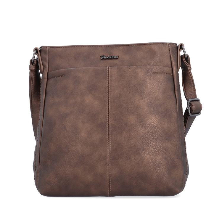Crossbody kabelka s nastavitelným popruhem Tangerin materiál syntetická kůže zapínání na zip barva metalická velikost střední 8049 BR Zepředu
