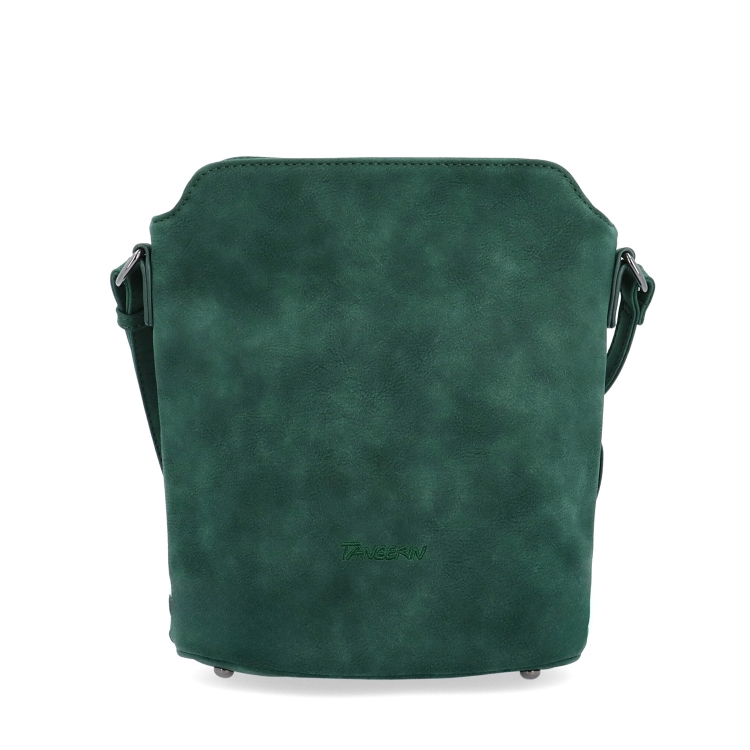 Malá elegantní kabelka s minimalistickým designem Tangerin materiál syntetická kůže zapínání na zip barva zelená velikost malá 1107 TZE Zepředu