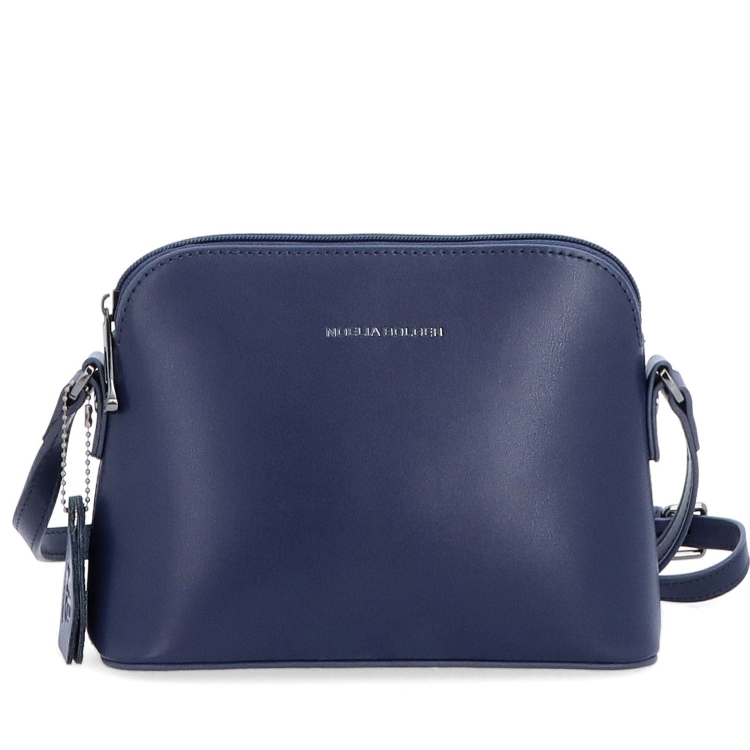 Kožená kabelka crossbody Noelia Bolger Noelia Bolger materiál kůže zapínání na zip barva modrá velikost malá NB 0096 TM Zepředu
