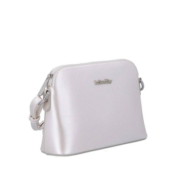 Minimalistická crossbody kabelka Le Sands materiál syntetická kůže zapínání na zip barva béžová velikost malá 7710 PRL