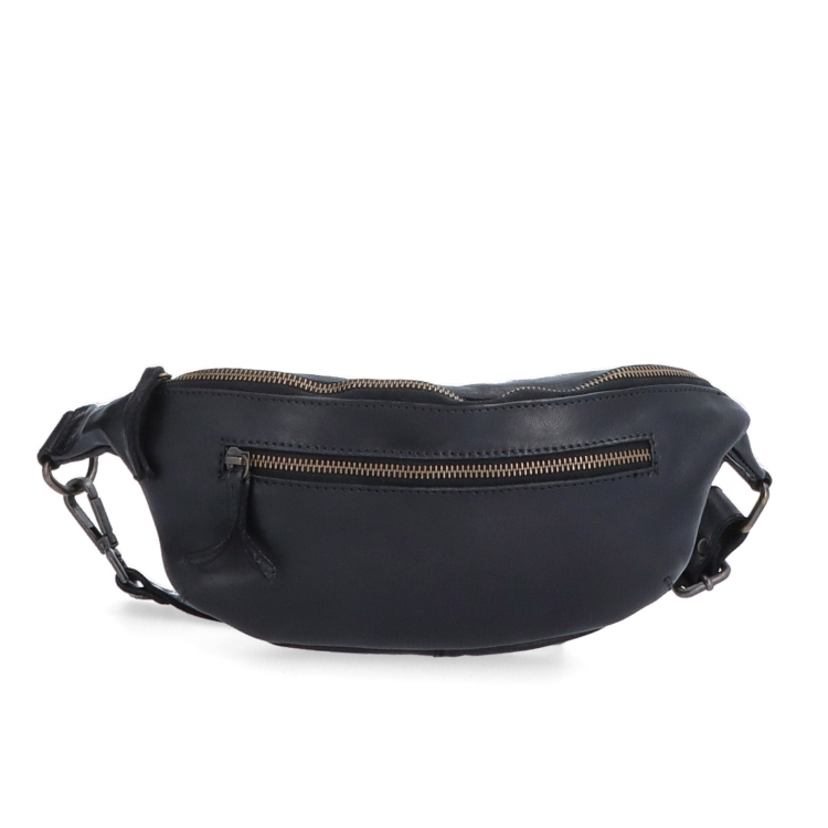 Moderní kožená crossbody ledvinka Noelia Bolger materiál kůže zapínání na zip barva černá velikost malá NB 2402 C Zepředu