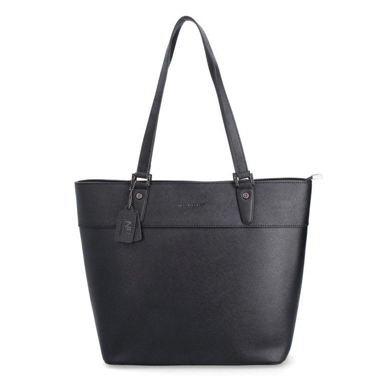 Shopperka z kůže saffiano Noelia Bolger materiál kůže barva černá velikost velká NB 0032 C Zepředu