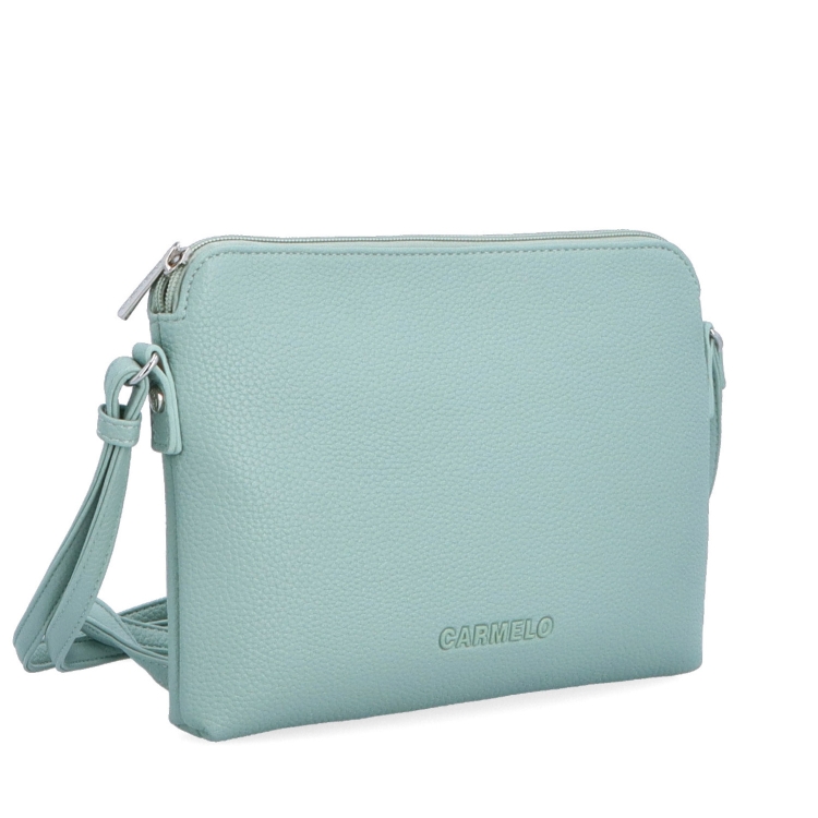 Minimalistická dámská crossbody kabelka Carmelo materiál syntetická kůže zapínání na zip barva zelená velikost malá 4333 SZE