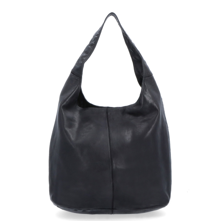 Velká prošívaná kožená shopper kabelka Noelia Bolger materiál kůže zapínání na zip barva černá velikost velká NB 2077 C Zepředu