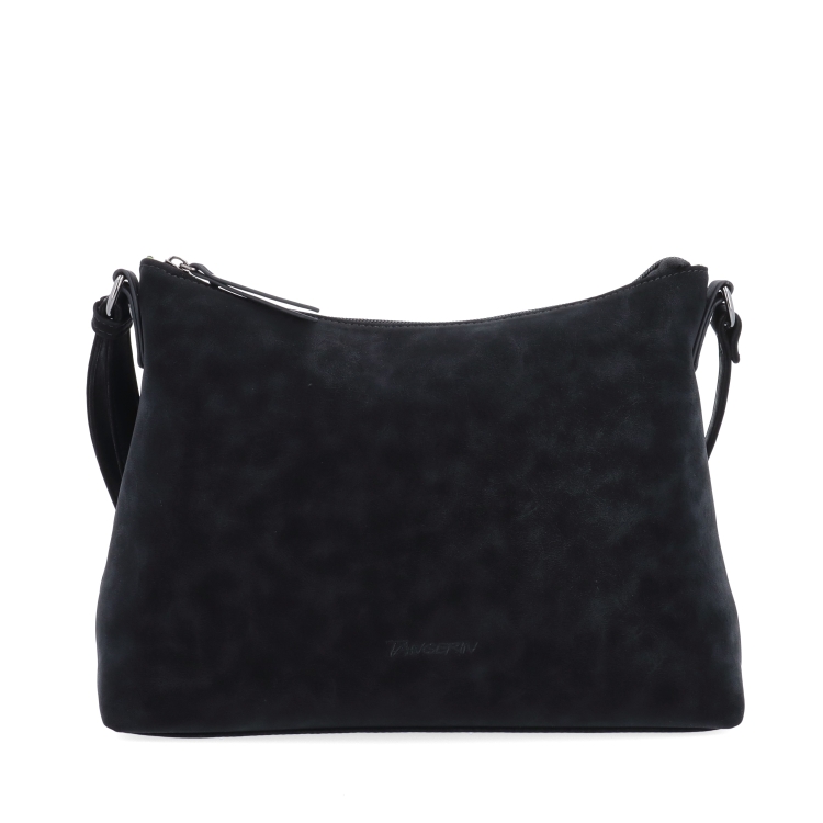 Dámská elegantní crossbody kabelka Tangerin materiál syntetická kůže zapínání na zip barva černá velikost malá 1110 C Zepředu