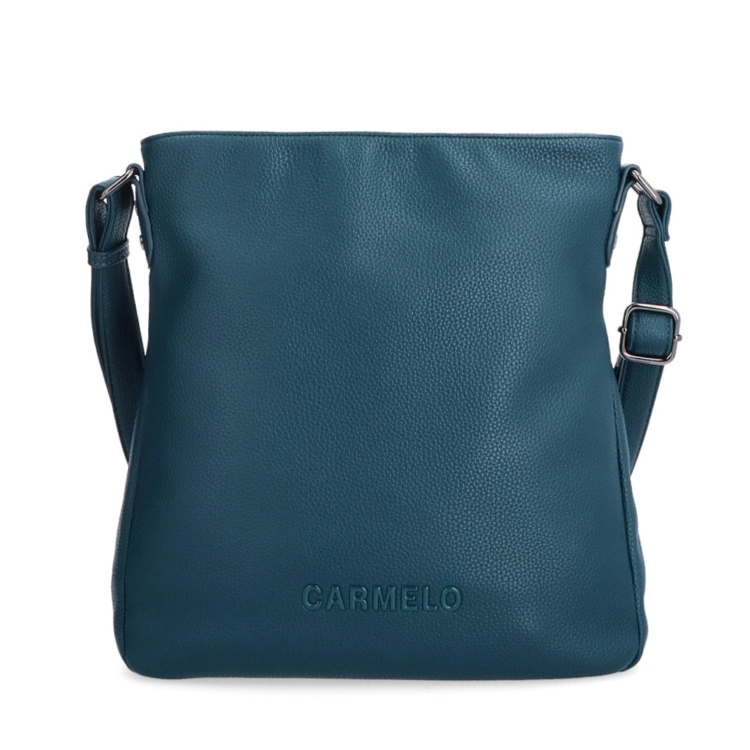 Designová crossbody kabelka Carmelo materiál syntetická kůže zapínání na zip barva zelená velikost střední 4271 PE Zepředu