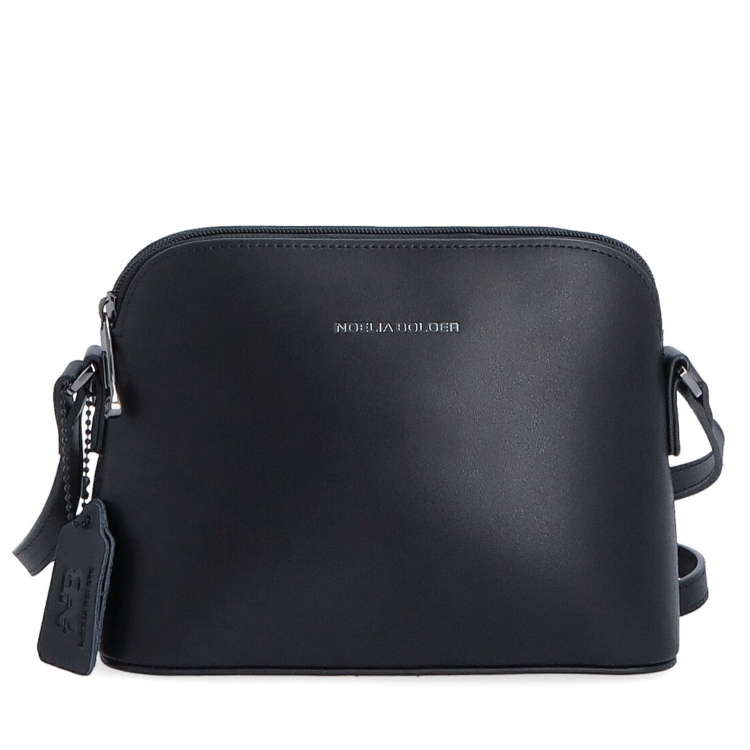 Kožená kabelka crossbody Noelia Bolger Noelia Bolger materiál kůže zapínání na zip barva černá velikost malá NB 0096 C Zepředu