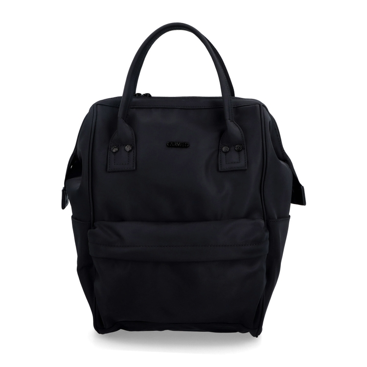 Velký praktický batoh značky Carmelo Carmelo materiál nylon zapínání na zip barva černá velikost velká 4319 C Zepředu