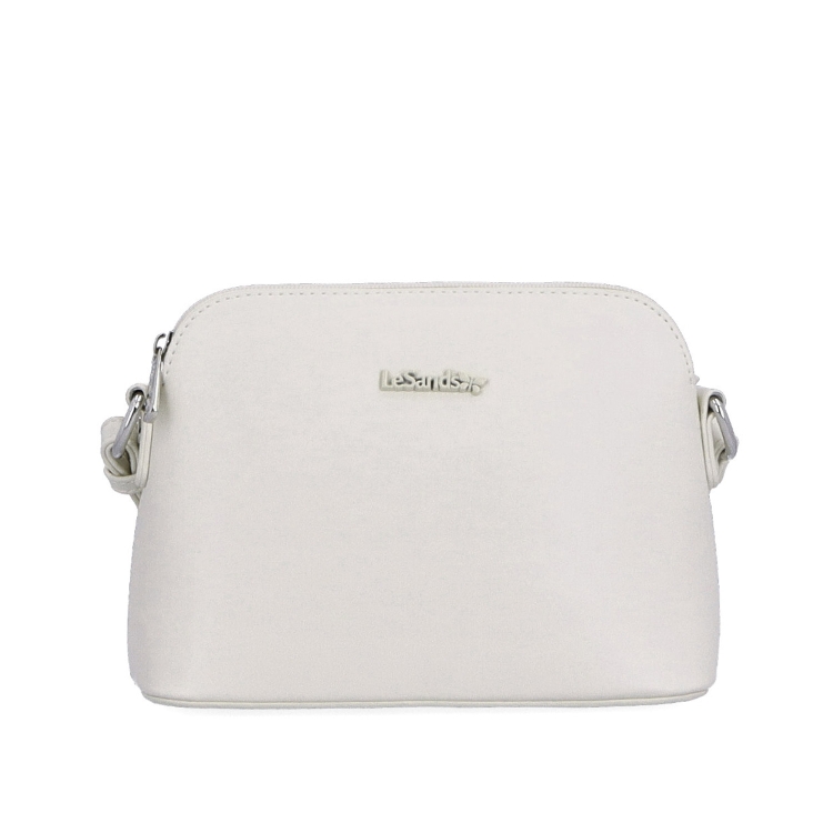 Minimalistická crossbody kabelka Le Sands materiál syntetická kůže zapínání na zip barva béžová velikost malá 7710 BE Zepředu