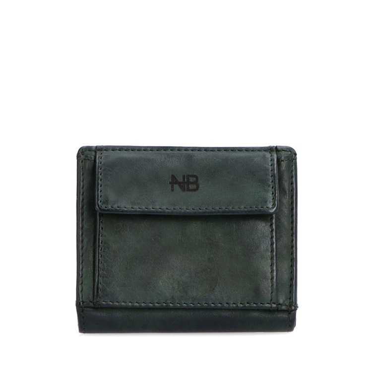 Malá kožená peněženka s unisex designem Noelia Bolger materiál kůže barva zelená velikost malá 5133 NB ZE