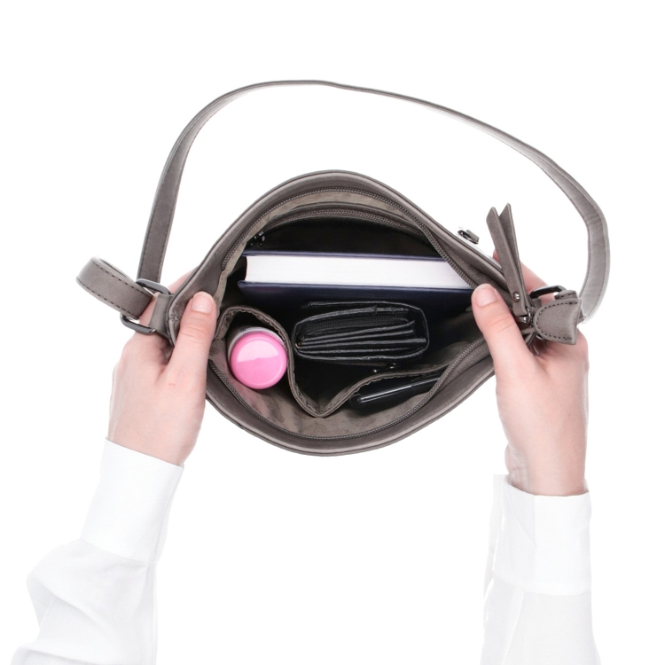 Crossbody s čistým designem Indee materiál syntetická kůže zapínání na zip barva modrá velikost malá 6316 M Vnitřek