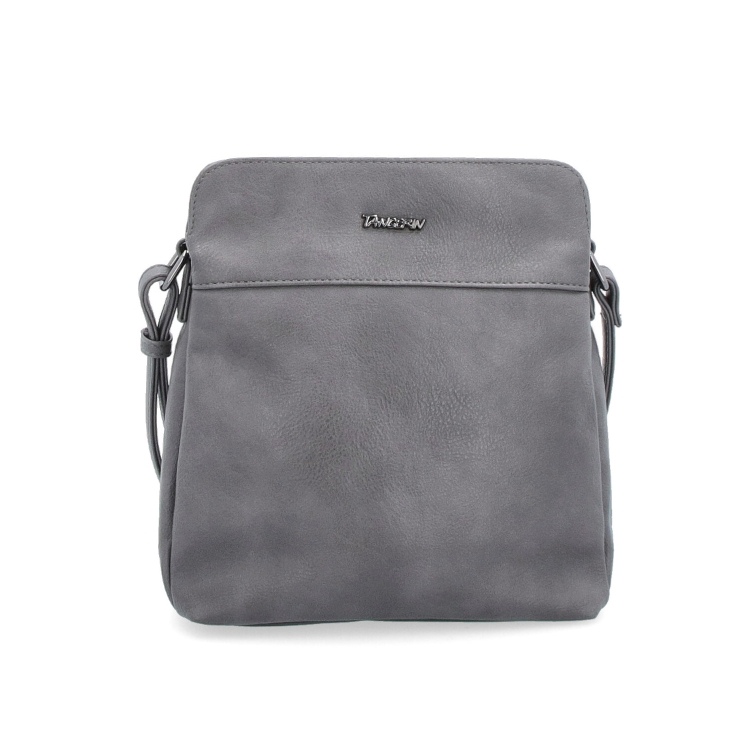 Crossbody kabelka Tangerin materiál syntetická kůže zapínání na zip barva šedá velikost malá 8021 TS Zepředu