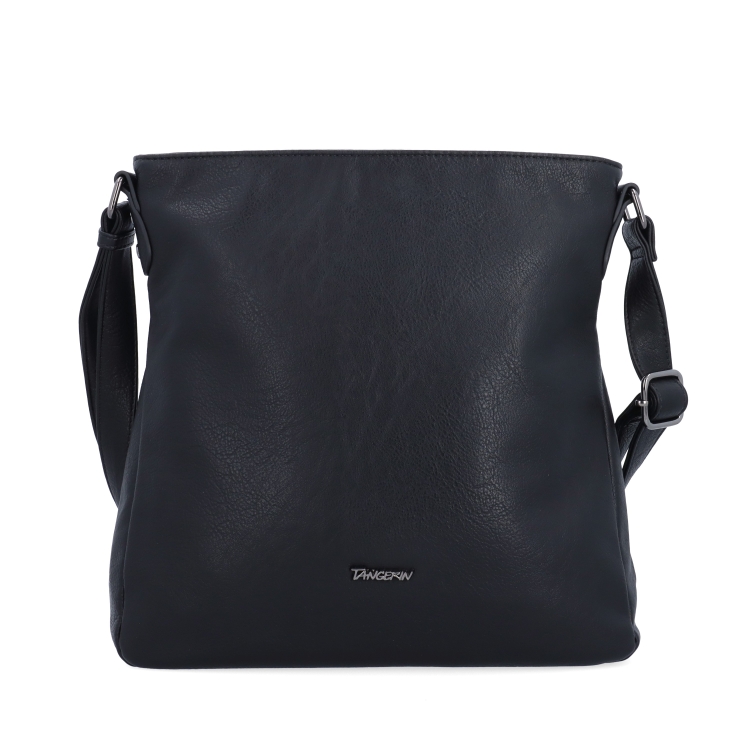 Crossbody kabelka s přehledným vnitřkem Tangerin materiál syntetická kůže zapínání na zip barva černá velikost střední 8051 C Zepředu