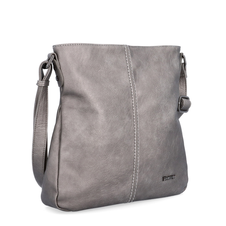 Crossbody kabelka s jednoduchým prošíváním Tangerin materiál syntetická kůže zapínání na zip barva metalická velikost střední 8003 TI