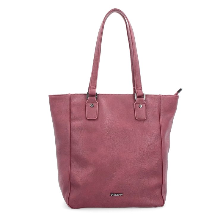 Elegantní shopperka Tangerin materiál syntetická kůže zapínání na zip barva vínová velikost velká 8015 BO Zepředu