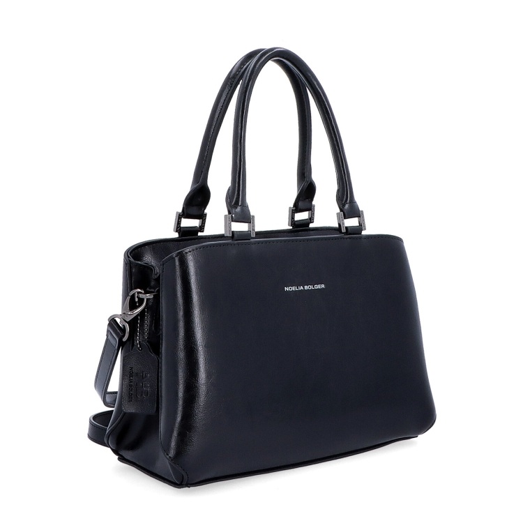 Elegantní kožená kabelka pro ženy Noelia Bolger materiál kůže zapínání na zip barva černá velikost malá NB 0101 C