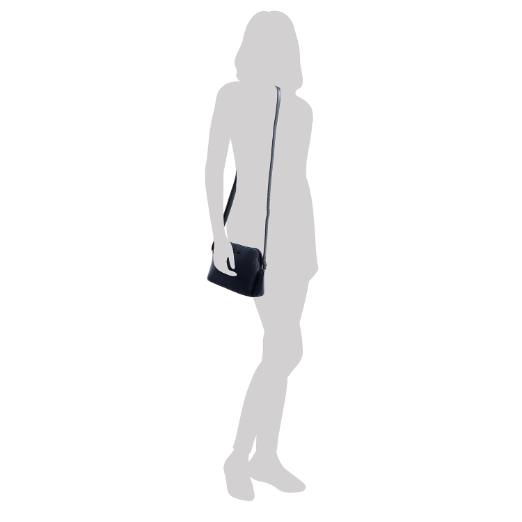 Jemná, minimalistická crossbody kabelka Le Sands materiál syntetická kůže zapínání na zip barva béžová velikost malá 7718 BE Na postavě