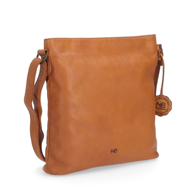 Kožená crossbody kabelka ve vintage stylu Noelia Bolger materiál kůže zapínání na zip barva žlutá velikost malá NB 2001 ZLU