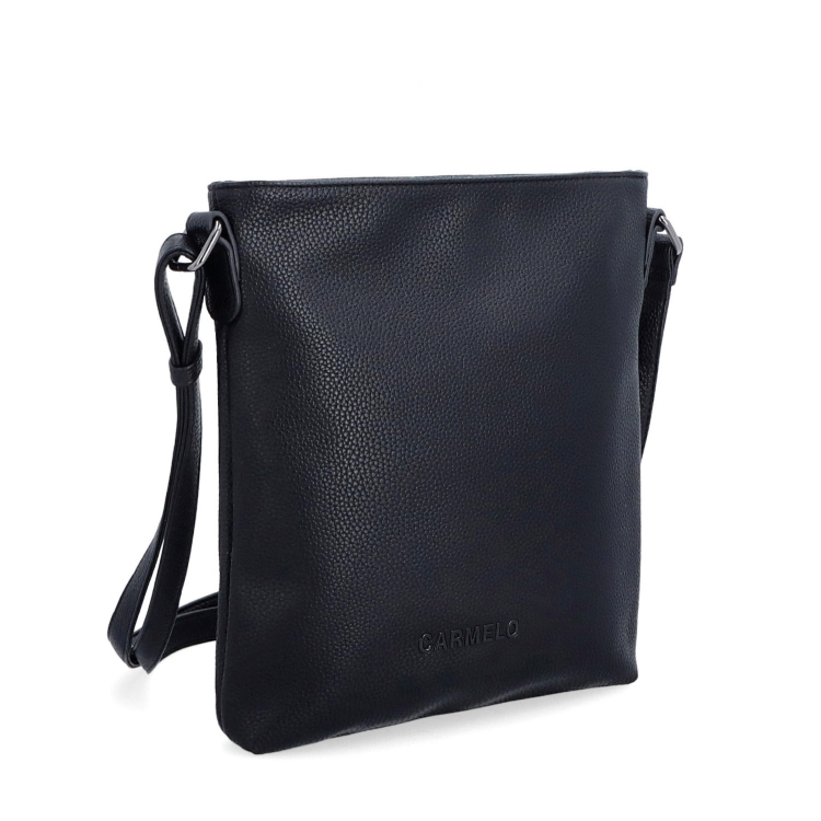 Minimalistická crossbody kabelka na zip Carmelo materiál syntetická kůže zapínání na zip barva černá velikost malá 4324 C