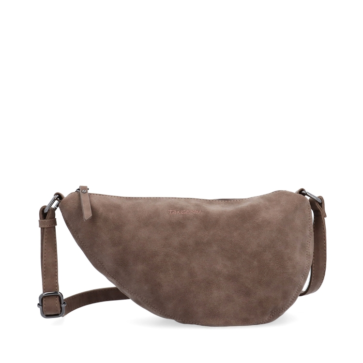 Kabelka typu moonbag ze syntetické kůže Tangerin materiál syntetická kůže zapínání na zip barva hnědá velikost malá 1111 H Zepředu