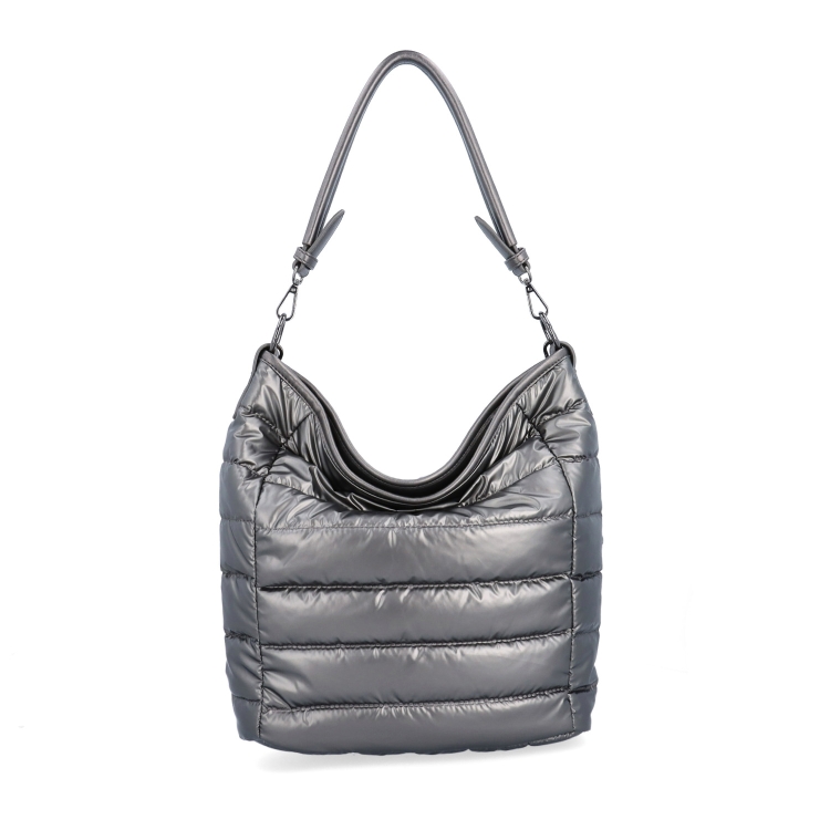 Měkká kabelka s prošíváním a elegantním nádechem Carmelo materiál nylon zapínání na zip barva metalická velikost střední 4383 TI Zepředu