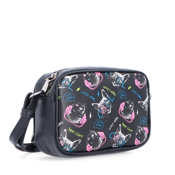 Moderní kabelka s veselým potiskem Indee materiál syntetická kůže zapínání na zip barva multicolor velikost malá 9304 04 C