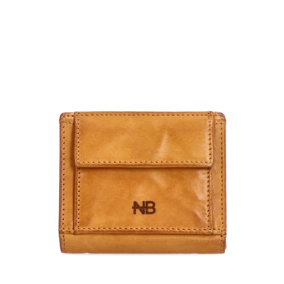 Malá kožená peněženka s unisex designem Noelia Bolger materiál kůže barva žlutá velikost malá 5133 NB ZLU