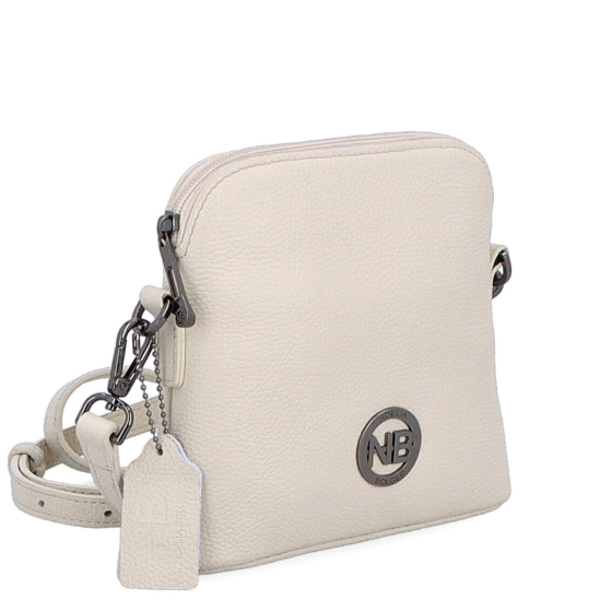 Malá kožená crossbody kabelka Noelia Bolger materiál kůže zapínání na zip barva béžová velikost malá NB 3017 K