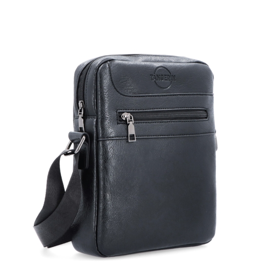 Crossbody taška přes rameno Tangerin materiál syntetická kůže zapínání na zip barva černá velikost střední 2324 C