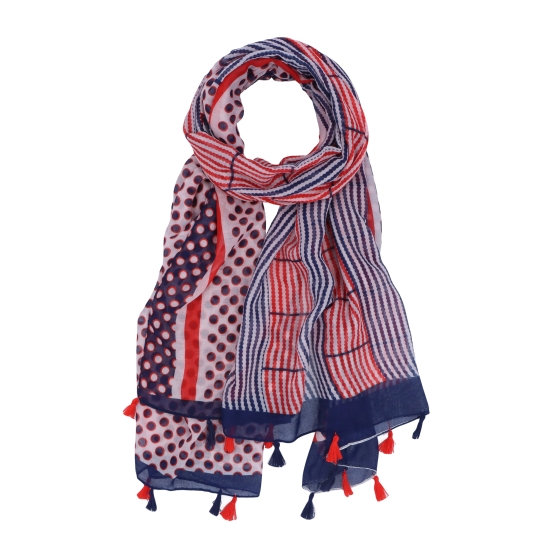 Lehký šátek s originálním vzorem Noelia Bolger materiál Viskóza a bavlna barva multicolor KL506 - 02