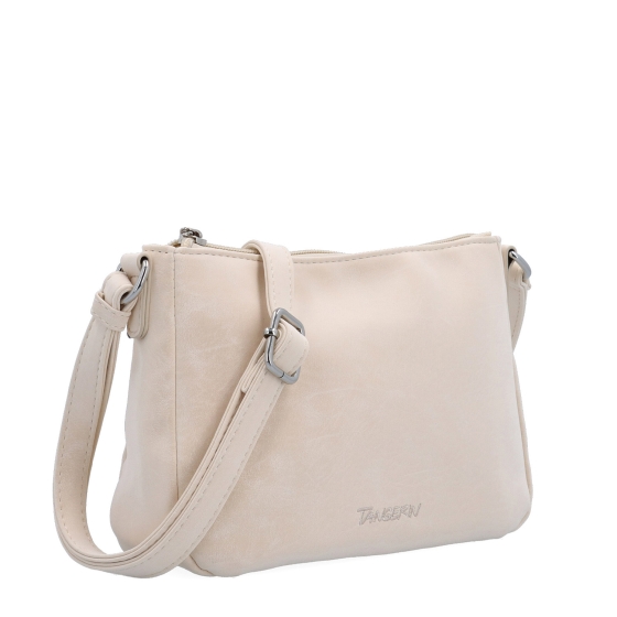 Malá minimalistická crossbody kabelka s hebkým povrchem Tangerin materiál syntetická kůže zapínání na zip barva béžová velikost malá 7016 BE