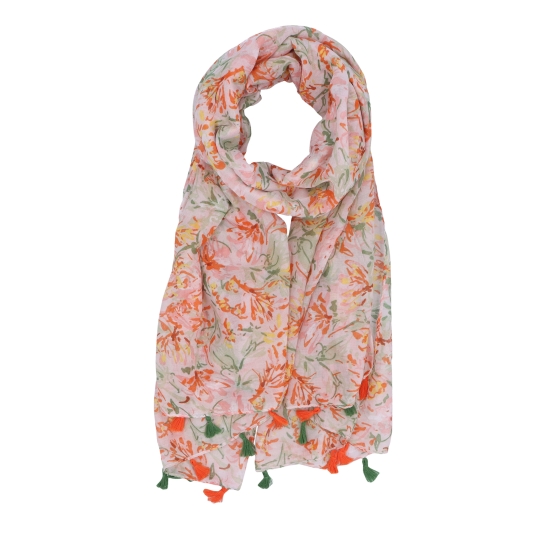 Lehký šátek s originálním vzorem Noelia Bolger materiál Viskóza a bavlna barva multicolor KL506 - 17