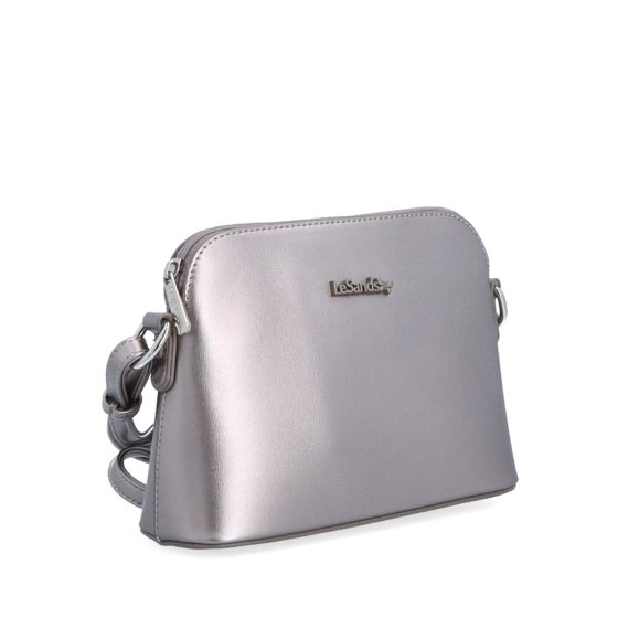 Minimalistická crossbody kabelka Le Sands materiál syntetická kůže zapínání na zip barva metalická velikost malá 7710 STR