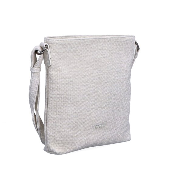 Malá slaměná crossbody kabelka Carmelo materiál syntetická kůže zapínání na zip barva béžová velikost malá 4308 K