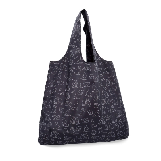 Kvalitní prostorná taška na nákup Shop and Go materiál nylon barva černá velikost velká 0023 N