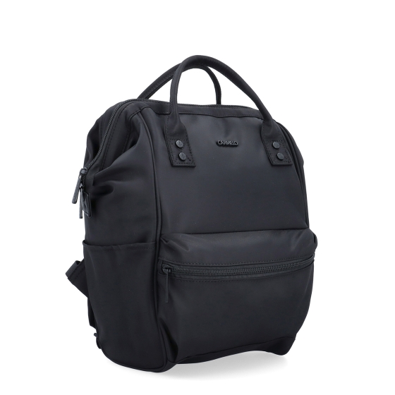 Praktický dámský batoh pro každý den Carmelo materiál nylon zapínání na zip barva černá velikost střední 6611 C