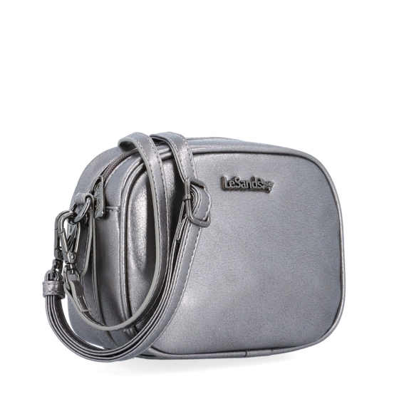 Malá crossbody kabelka s odnímatelným popruhem Le Sands materiál syntetická kůže zapínání na zip barva metalická velikost malá 4370 TI